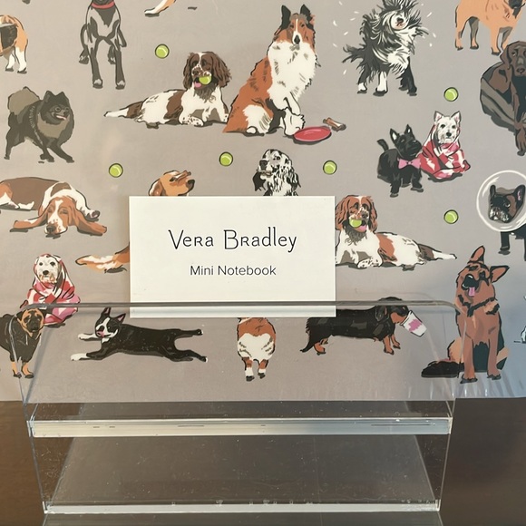 Vera Bradley Gray Dog Pattern Mini Notebook - Picture 2 of 6